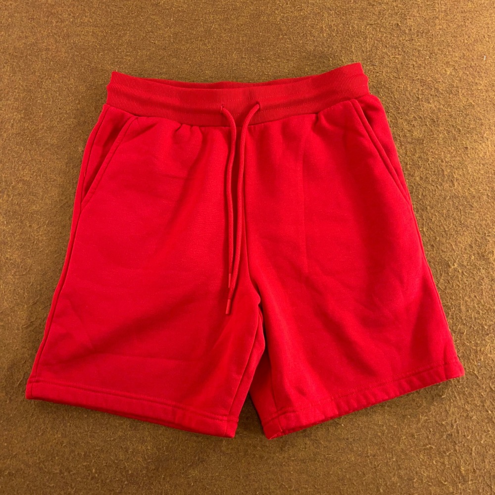 NovaMen Mens Small Red Fleece Drawstring Athletic Sweat Shorts New